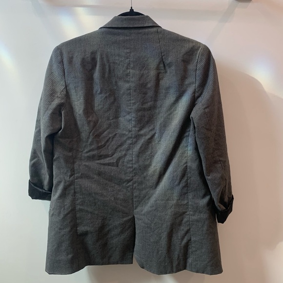 UO Silence & Noise Black Striped Boyfriend Blazer - Picture 4 of 6